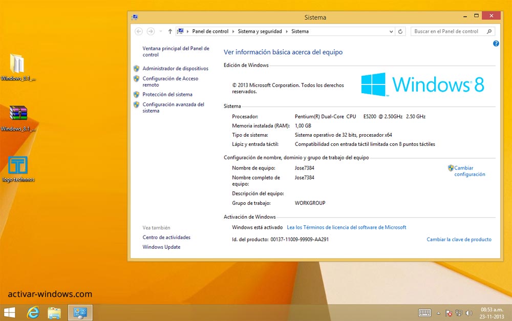 Activar Windows 8.1 permanentemente