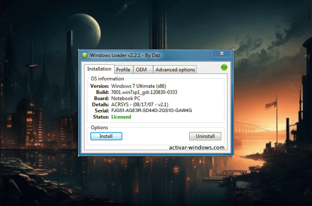 Descargar Windows 7 Loader by Daz